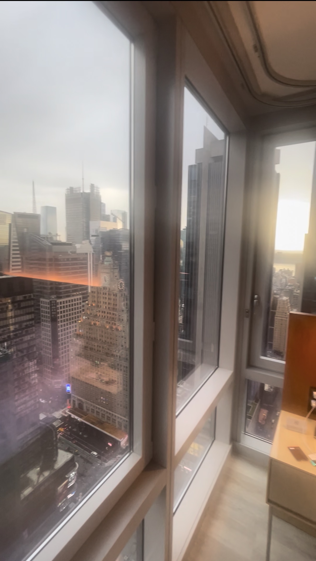 Times Square view from Hyatt Centric Times Square suite